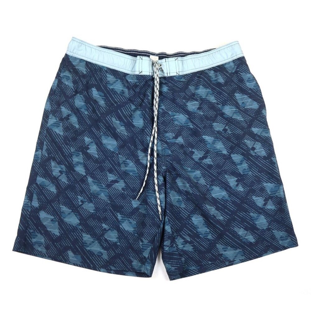 MEN'S BLUE PRINT SWIM TRUNKS BOARD SHORTS - SONOMA - SIZE XXL